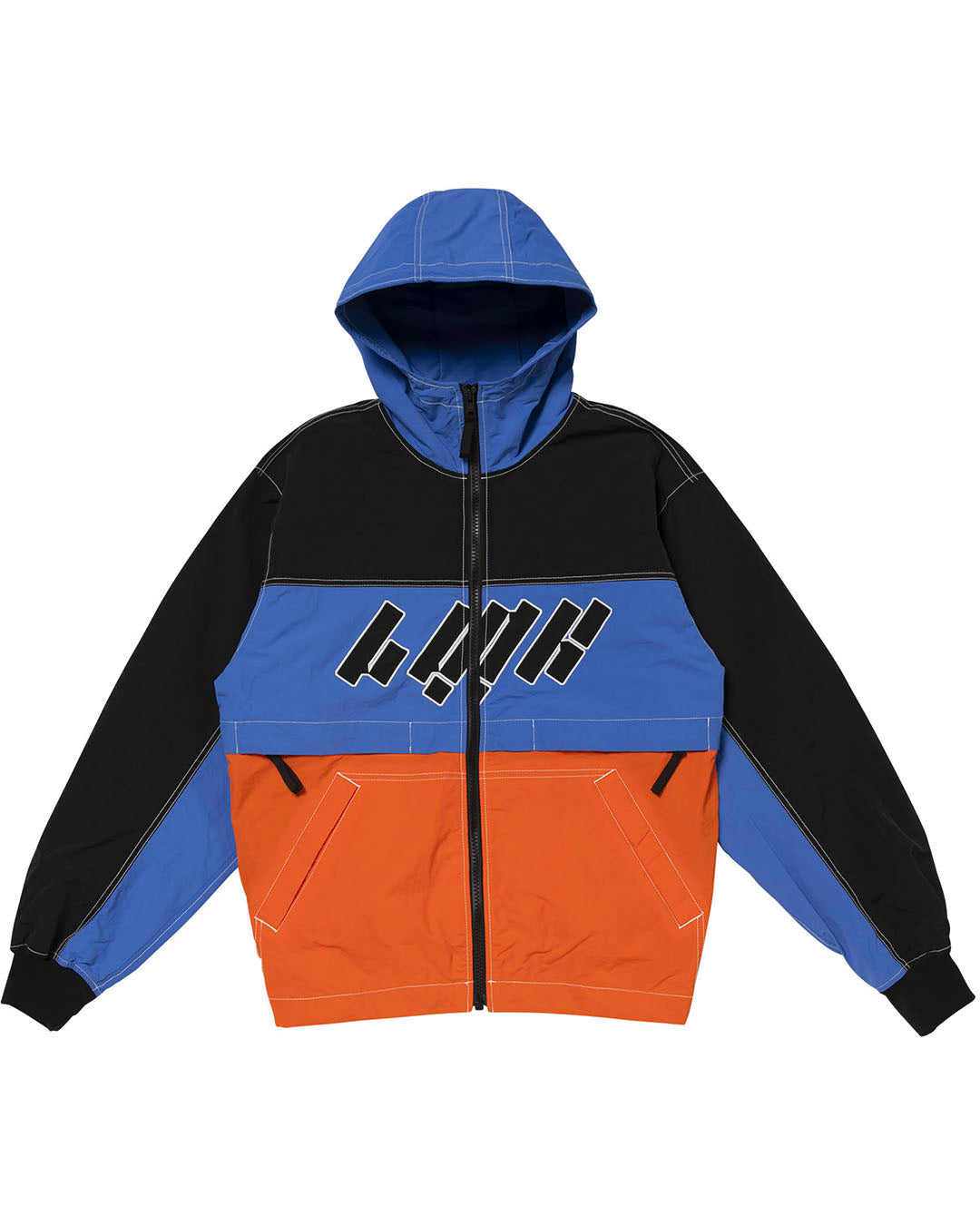 【LQQK STUDIO】MOTORCYCLE JACKET - BLACK BLUE ORANGE