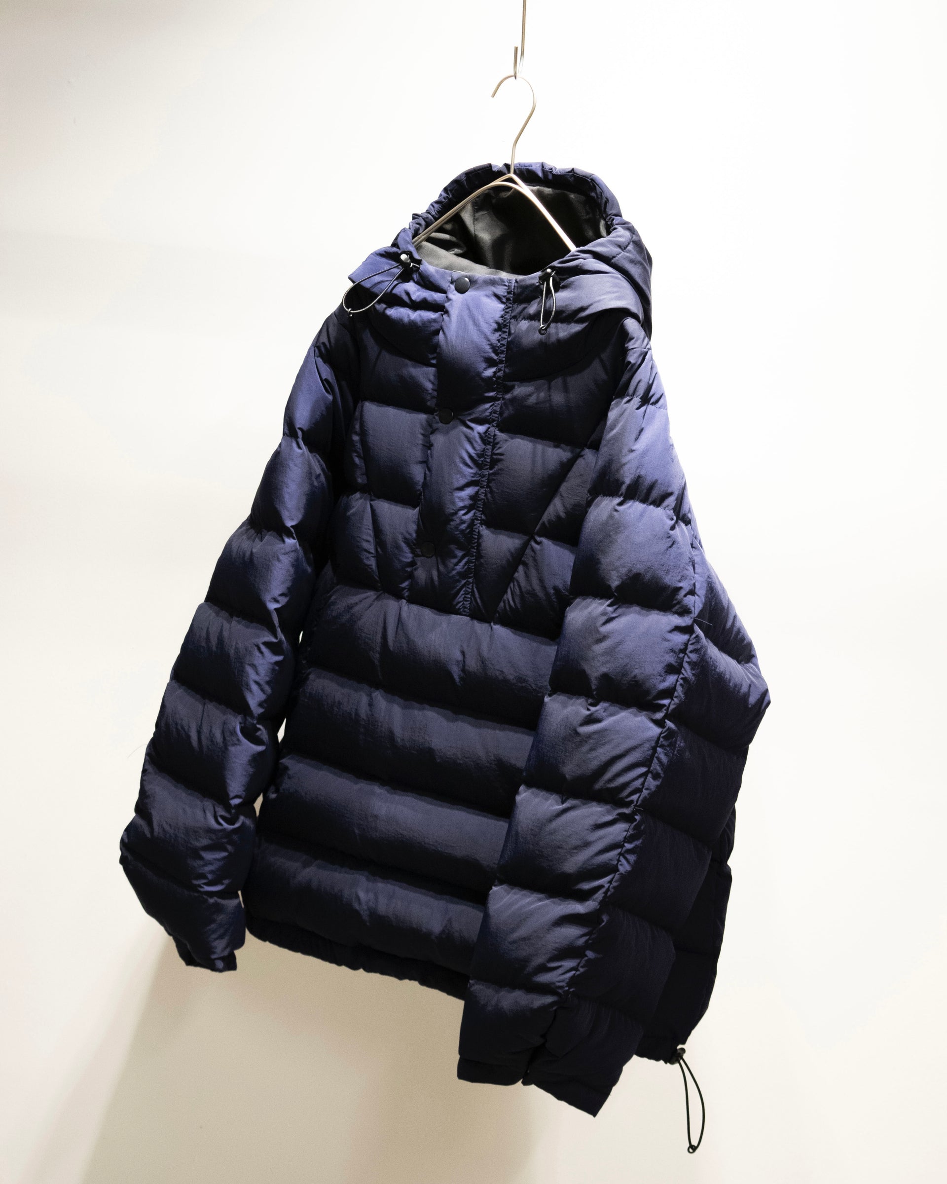 【WANNA FOUNDATION】NYLON ANORAK DOWN JACKET - NAVY(11月上旬再入荷予定)