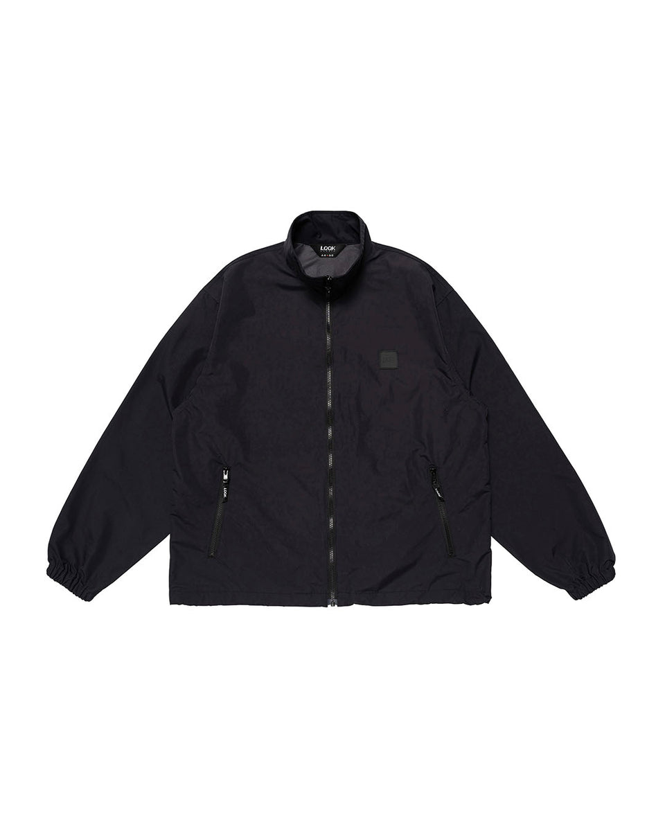 [LQQK STUDIO] NYLON TRACK JACKET - BLACK