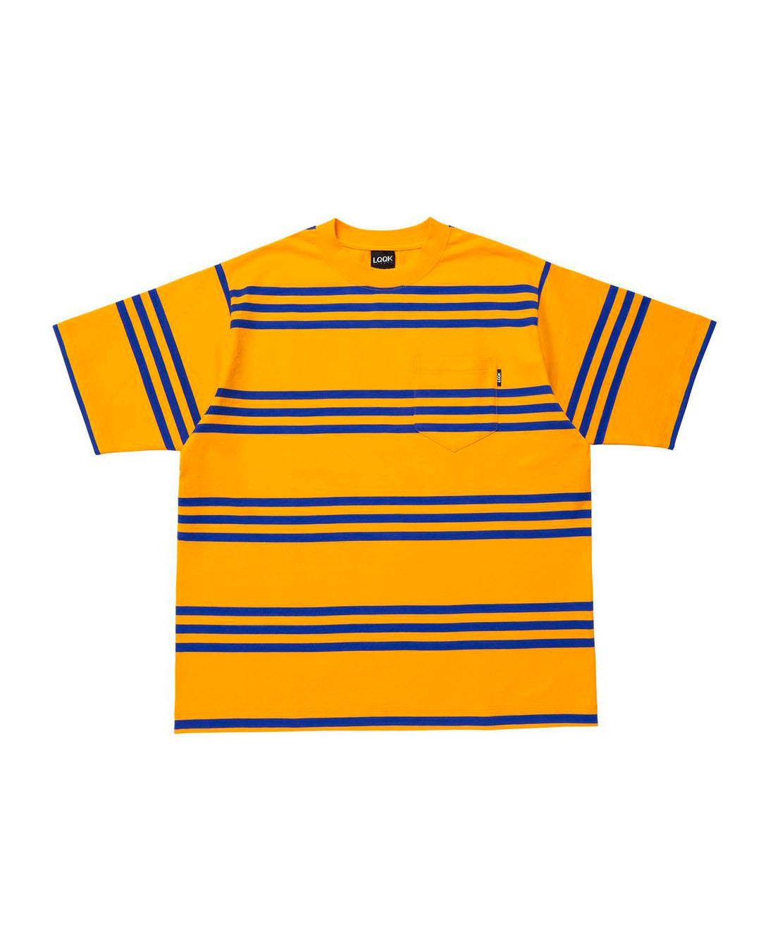 【LQQK STUDIO】S/S RUGBY WEIGHT POCKET TEE - ORANGE×NAVY