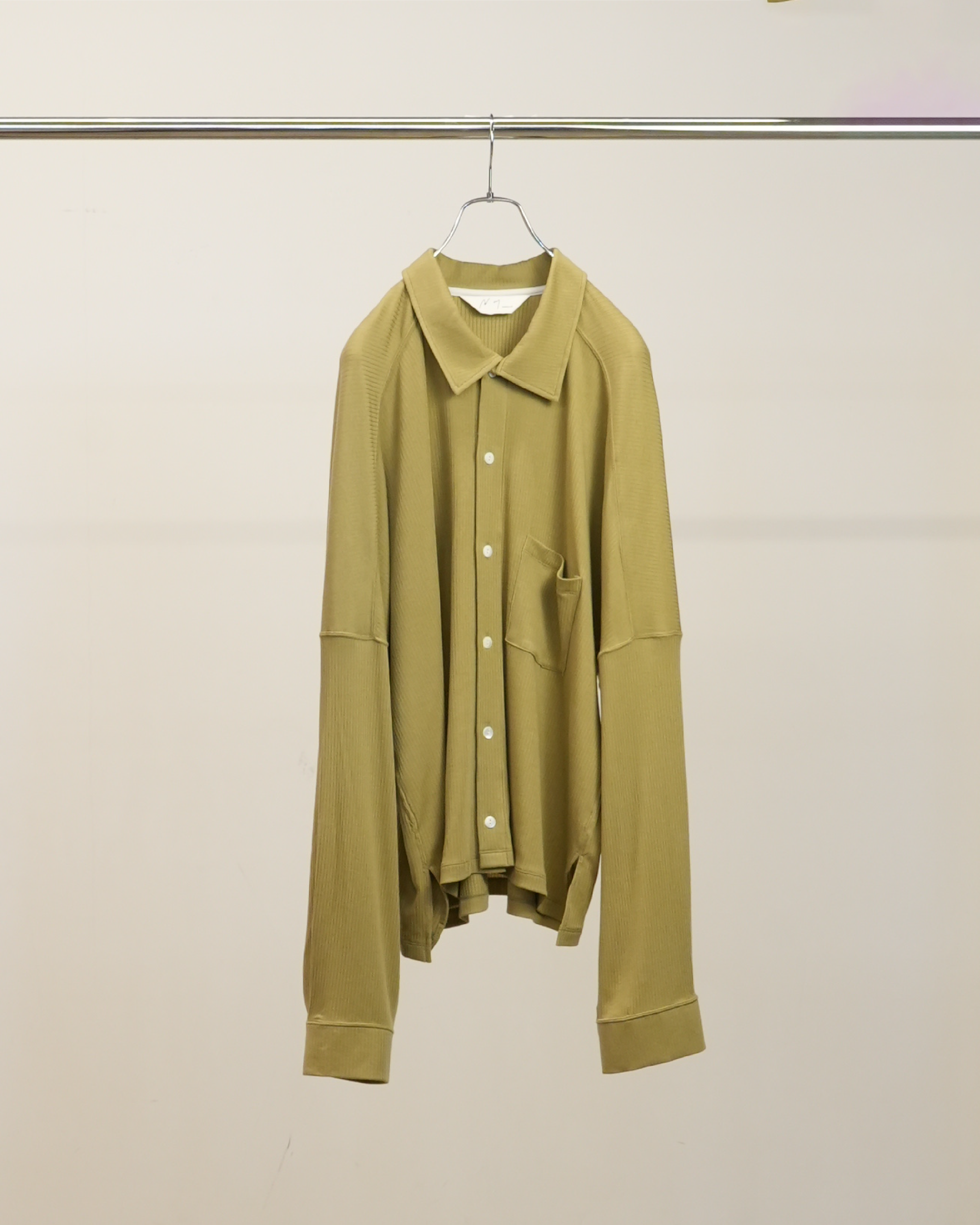 ANCELLM】CAS/SIL KIMONO KNIT SHIRT - YELLOW