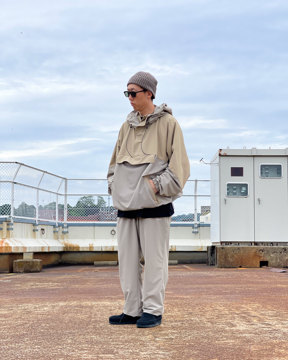 【ACY】NYLON ANORAK - BEIGE – pan-kanazawa