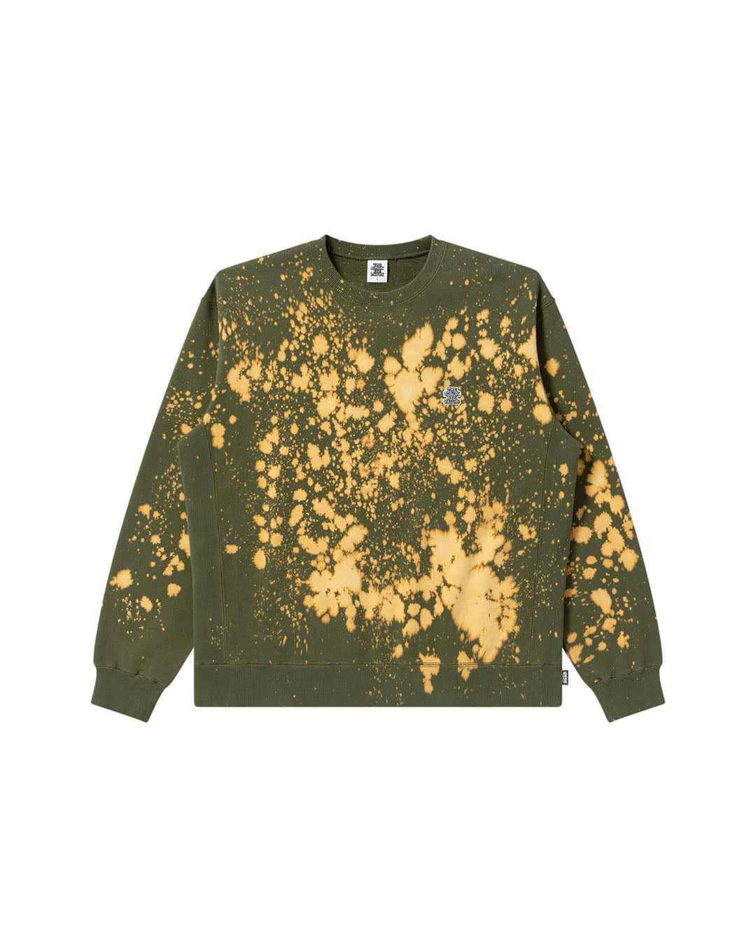 【BLACKEYEPATCH】SMALL OG ACID SPLATTERED CREW SWEAT - OLIVE