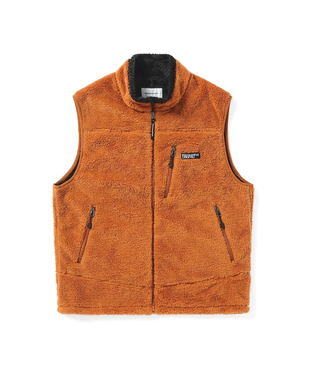 [THISISNEVERTHAT] HIGH LOFT FLEECE VEST - ORANGE