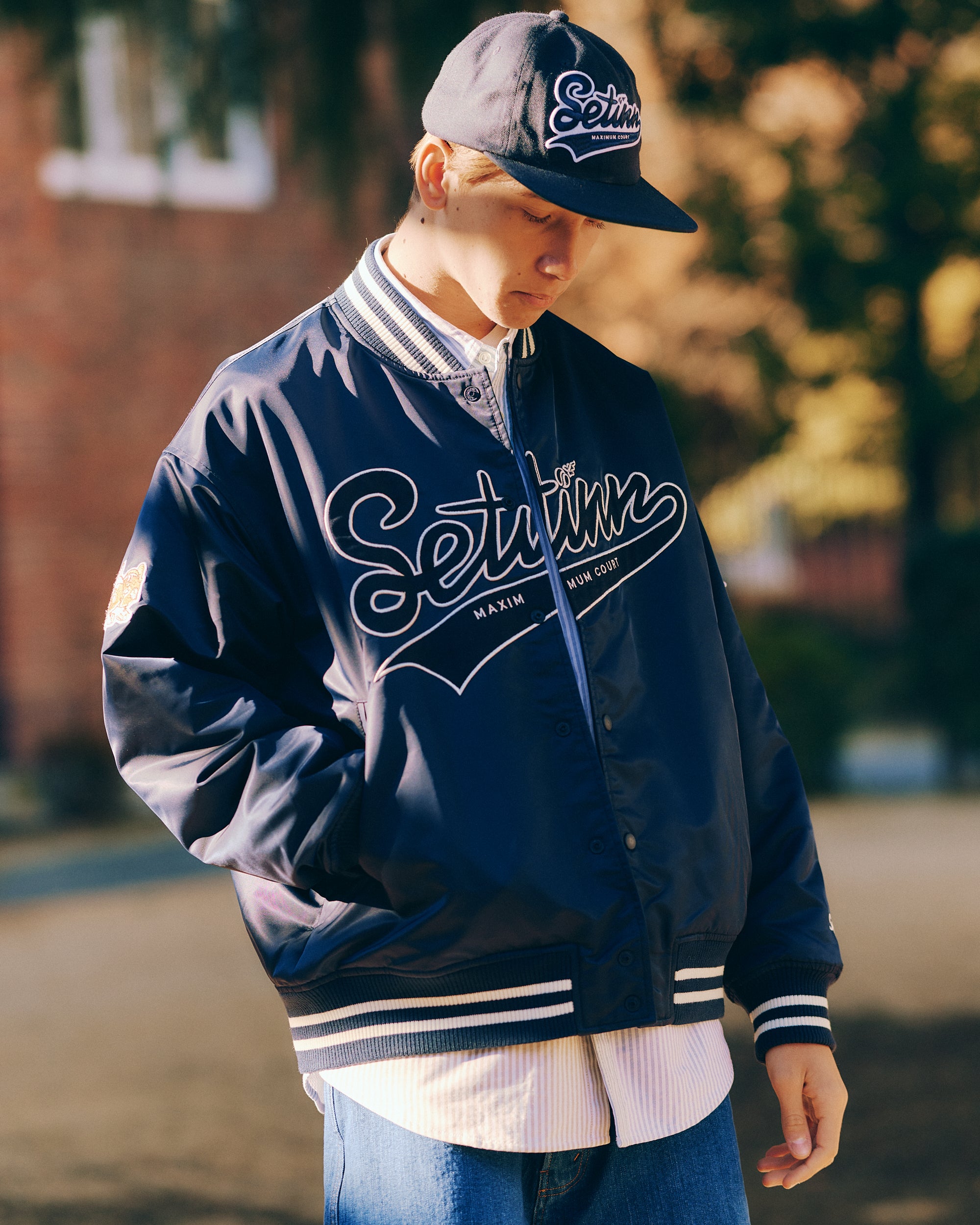 SETINN】STADIUM JUMPER - NAVY