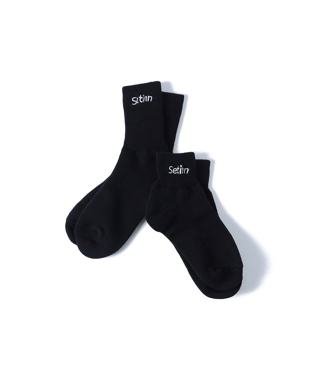 【SETINN】CLUB SOCKS 2P - BLACK