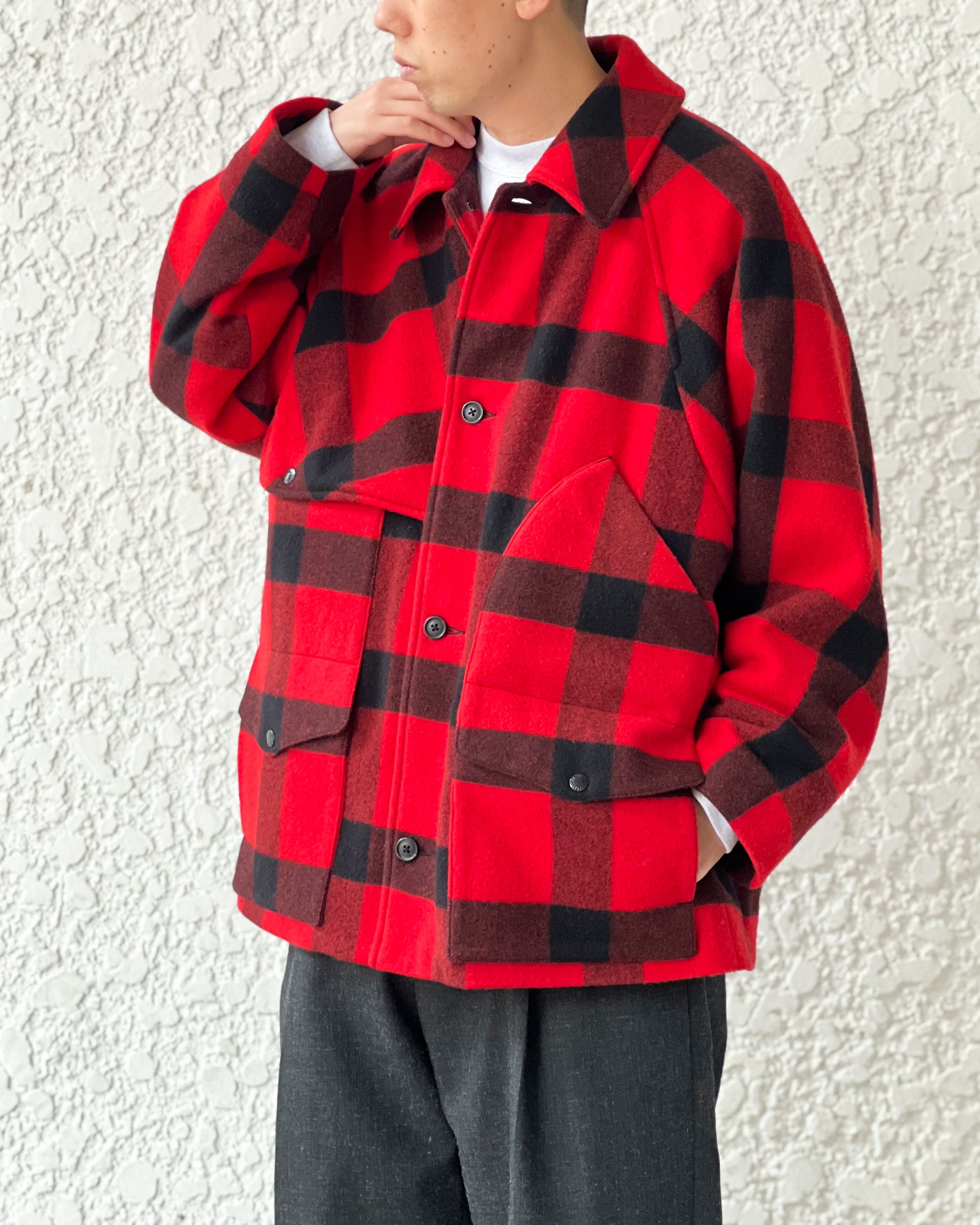 blurhms] BUFFALO PLAID CRUISER JACKET - RED × BLACK – pan-kanazawa