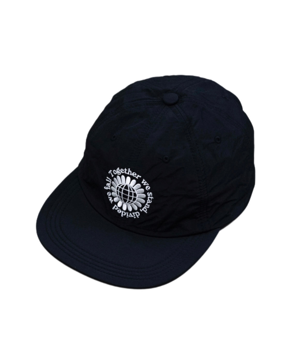 【GARBAGE】 SOFT BRIM 6PANEL CAP (MOTTO) - BLACK