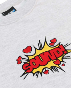 【SOUND SHOP BALANSA】RED COMIC SOUND SWEATSHIRT - A.GRAY