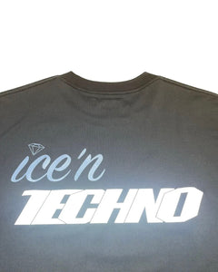 【ICE&TECHNO】ICEN TECHNO LOGO TEE - CHARCOAL