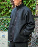 画像をギャラリービューアに読み込む, 【blurhms】PE/SILK FLEECE ZIP JACKET - HEATHE BLACK
