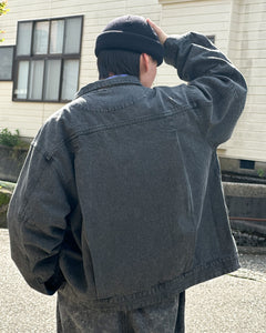 【EVISEN SKATEBOARDS】DENIM JACKET - BLACK