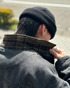 【EVISEN SKATEBOARDS】DENIM JACKET - BLACK