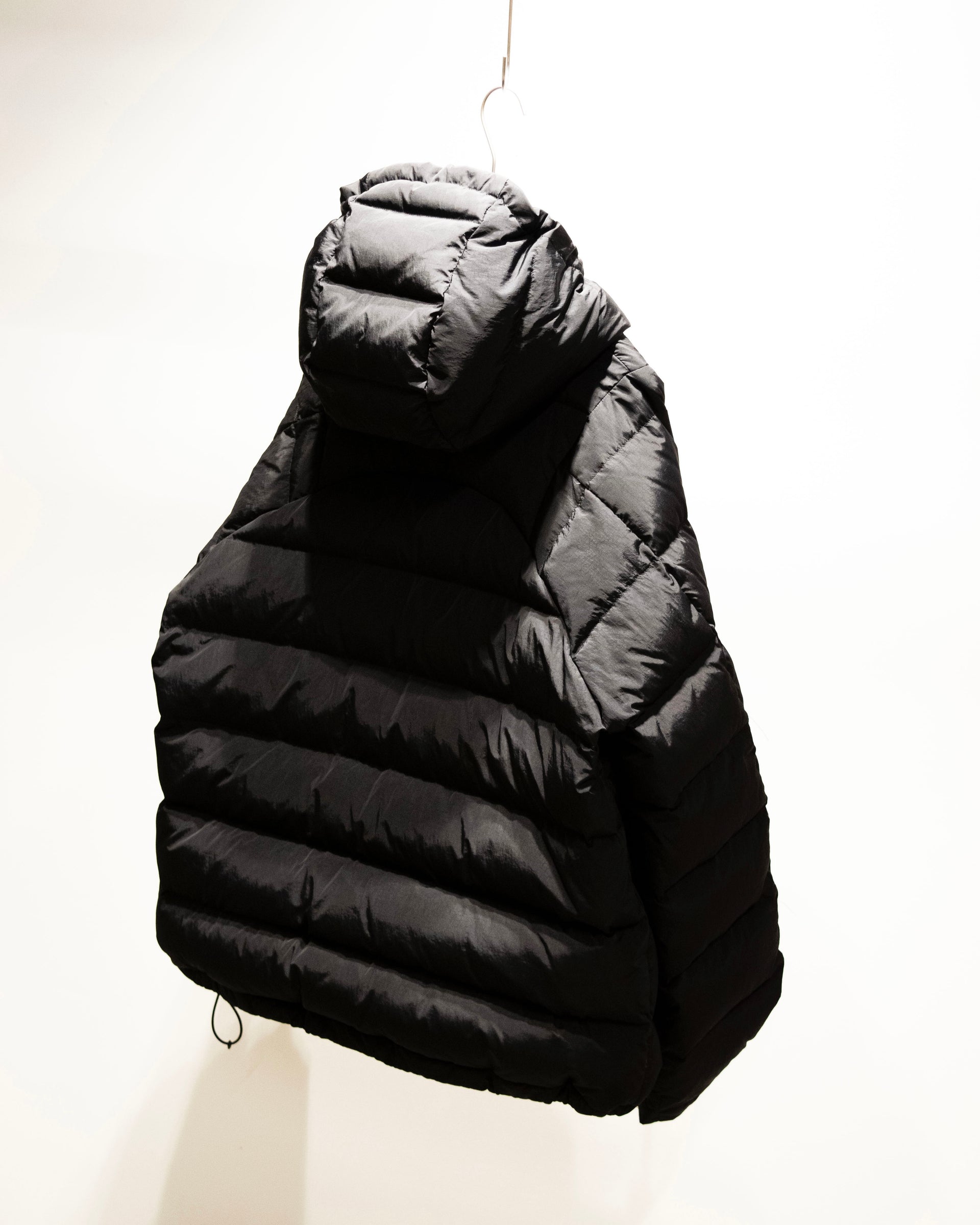 【WANNA FOUNDATION】NYLON ANORAK DOWN JACKET - BLACK