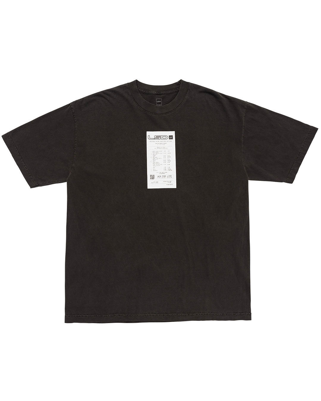 [LQQK STUDIO]LSD TEE - WASHED BLACK