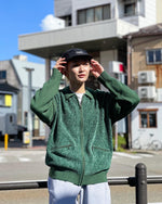 画像をギャラリービューアに読み込む, 【THISISNEVERTHAT】VELVET KNIT ZIP POLO - GREEN
