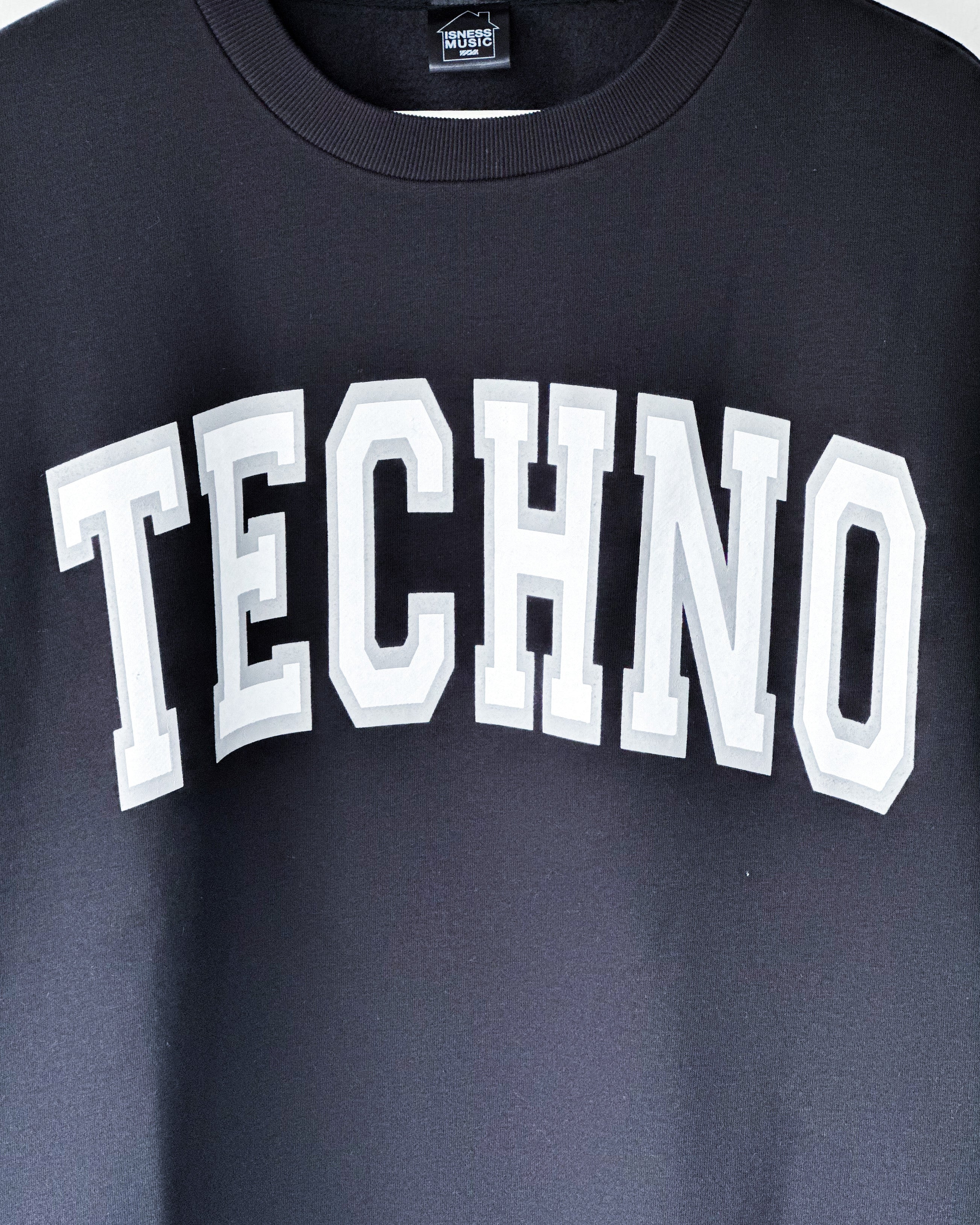 【ISNESS MUSIC】TECHNO SWEATSHRTS - BLACK