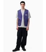 Load image into Gallery viewer, [THISISNEVERTHAT] ZIP SWEAT VEST - PURPLE BLUE 
