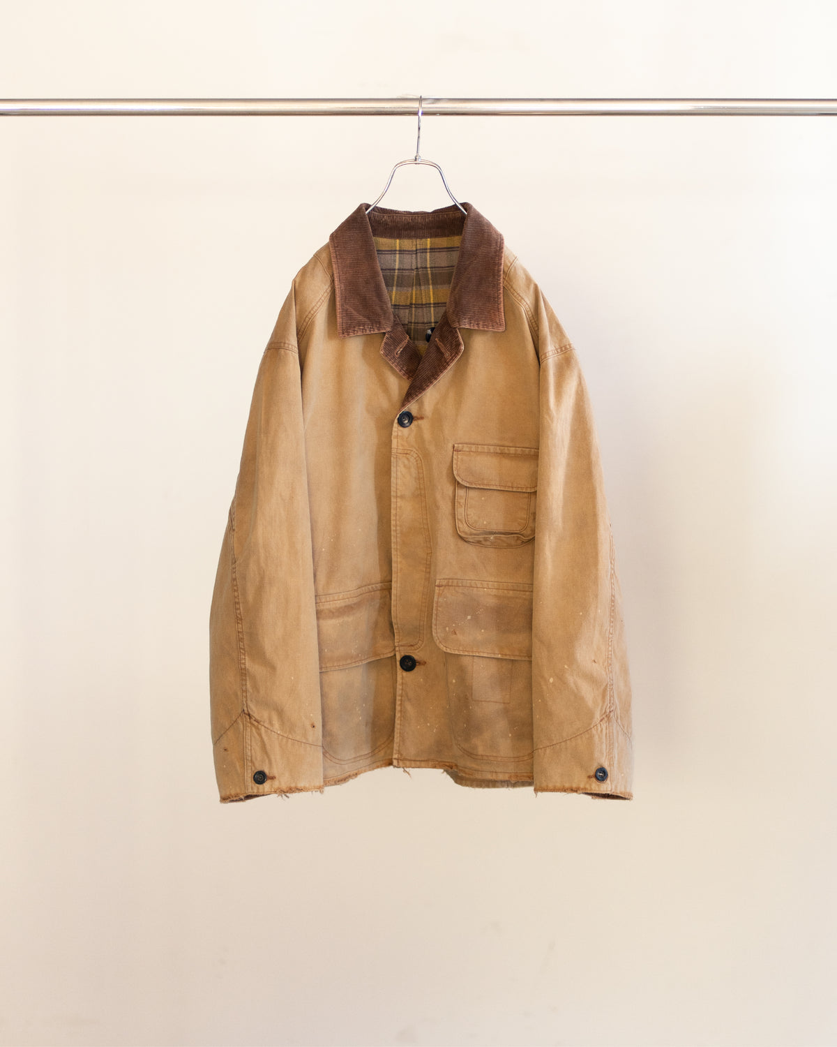【ANCELLM】REVERSIBLE WORK JACKET - CAMEL