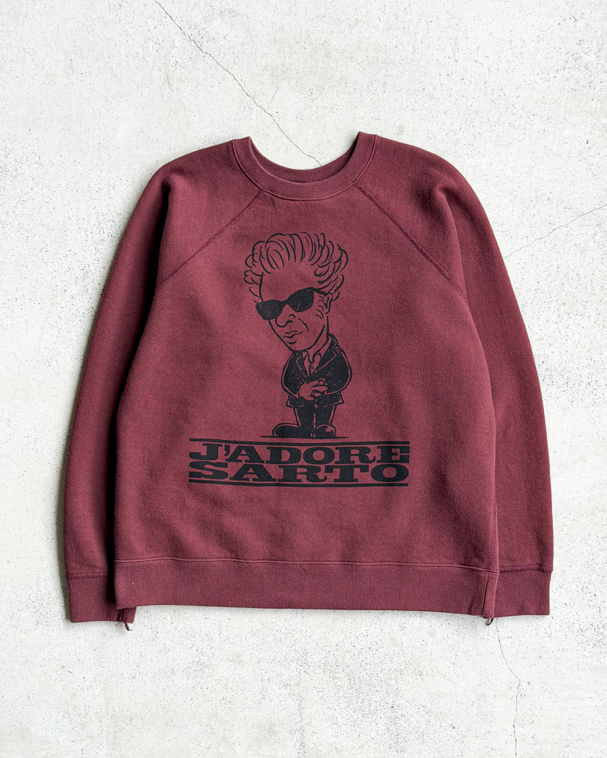 【SARTO】"SARTO × J'ADORE GODARD" FILM DIRECTOR CREW NECK L/S - BORDEAUX