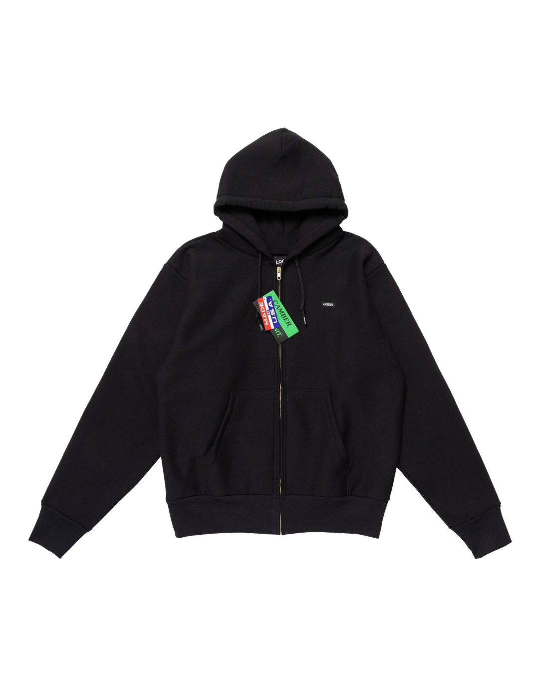 【LQQK STUDIO】SIGNATURE FLEECE ZIP HOODIE - BLACK