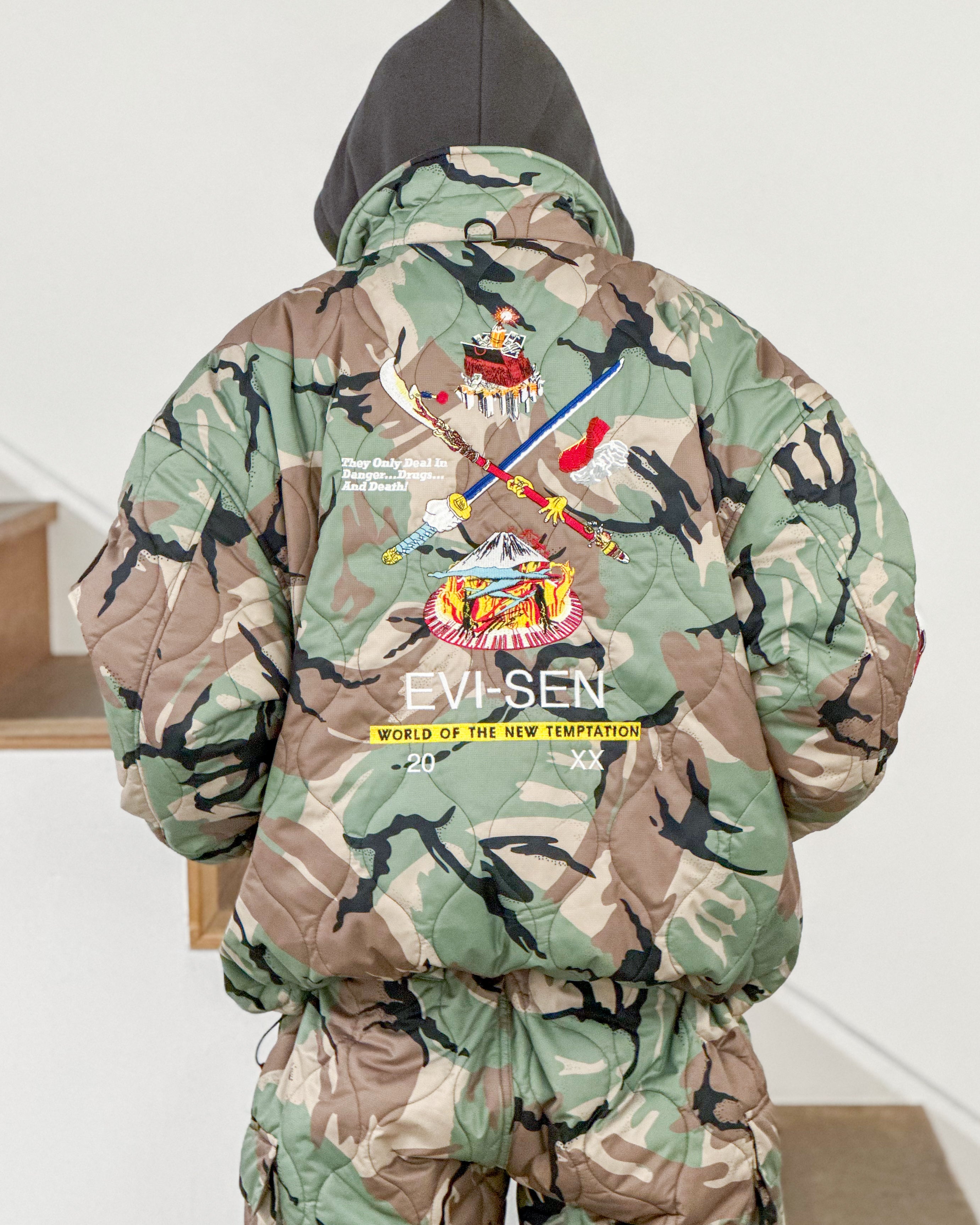 【EVISEN SKATEBOARDS】SOUVENIR QUILTING JACKET - CAMO
