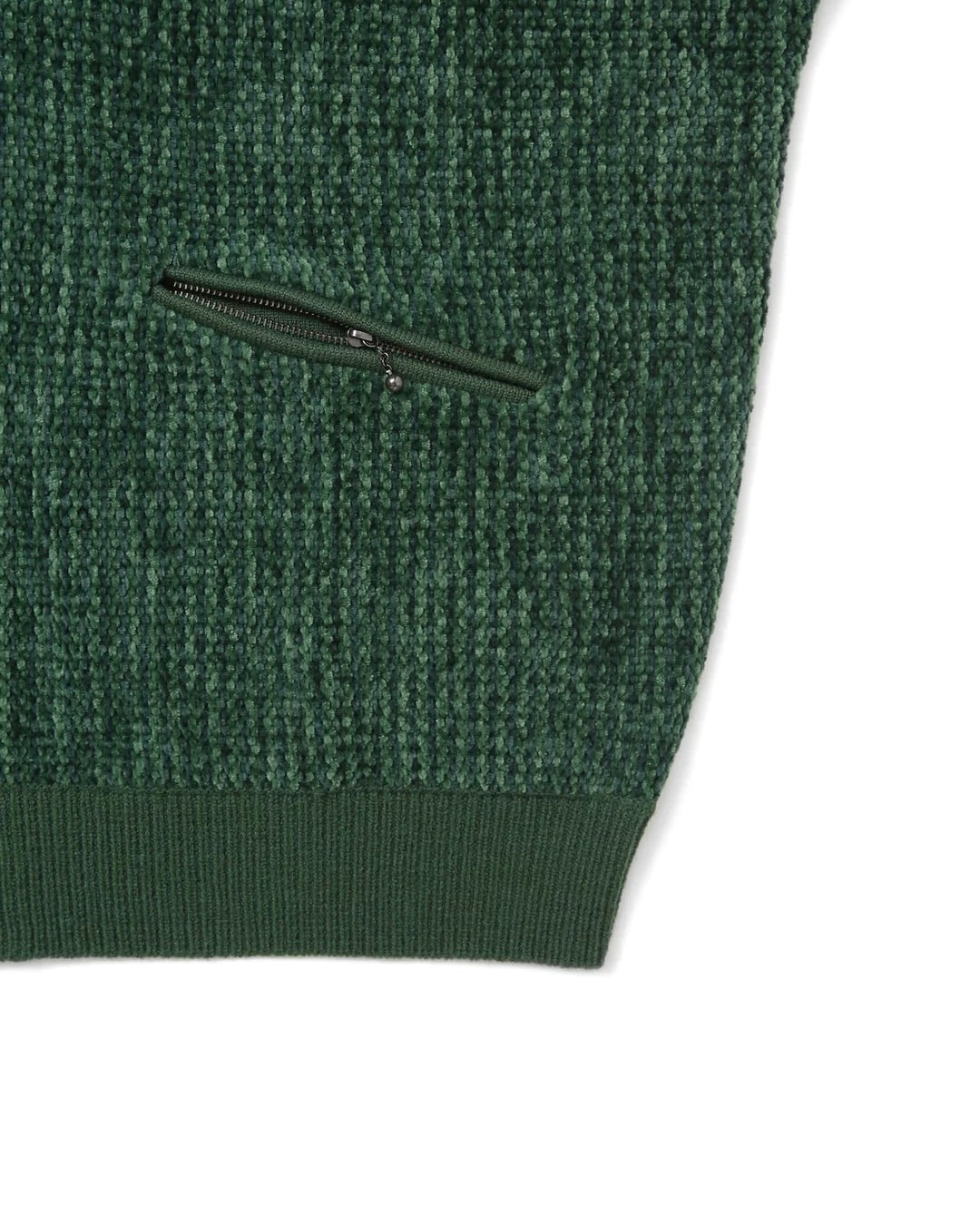 【THISISNEVERTHAT】VELVET KNIT ZIP POLO - GREEN
