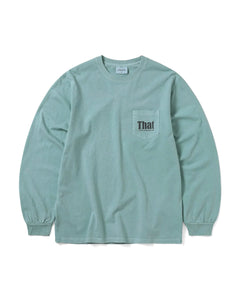 【THISISNEVERTHAT】THAT POCKET L/S TEE - LIGHT TEAL