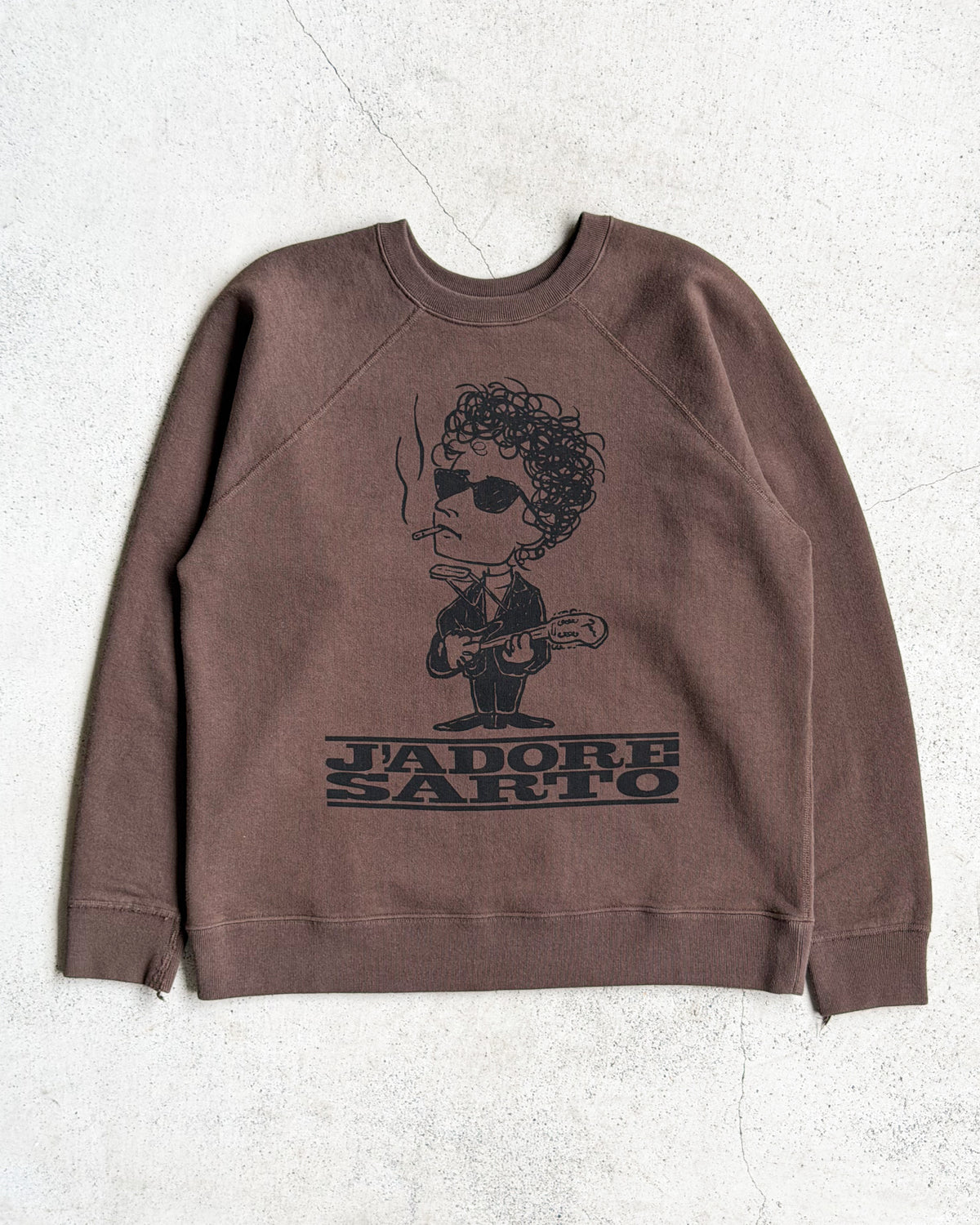 【SARTO】"SARTO × J'ADORE GODARD" MUSICIAN CREW NECK L/S - DARK BROWN