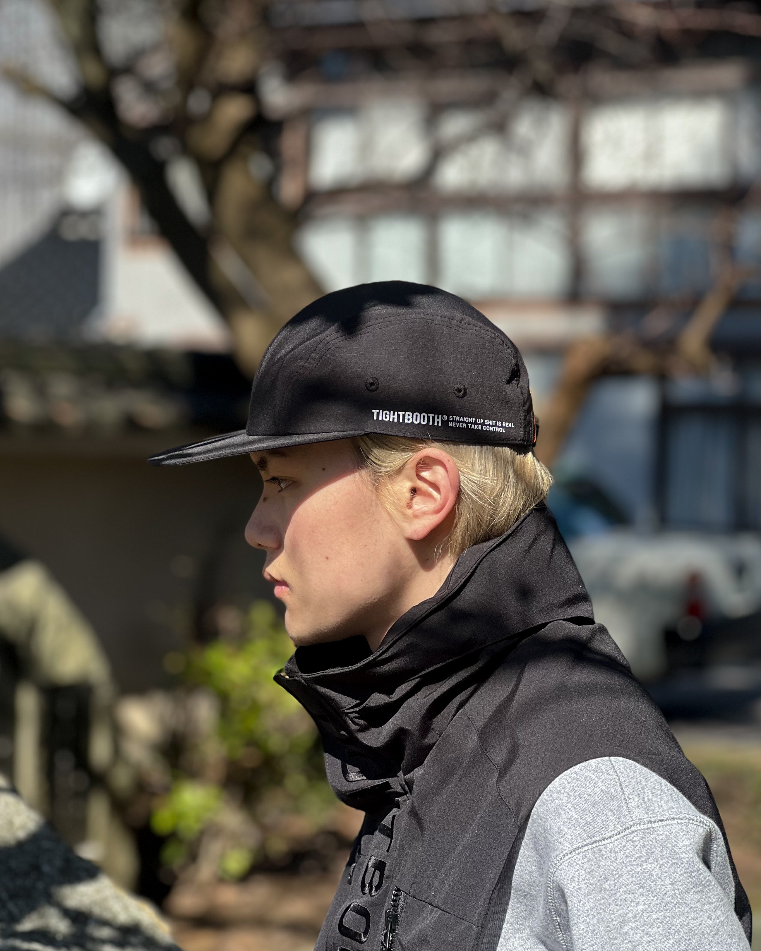 TIGHTBOOTH】RIPSTOP SIDE LOGO CAMP CAP - BLACK – pan-kanazawa