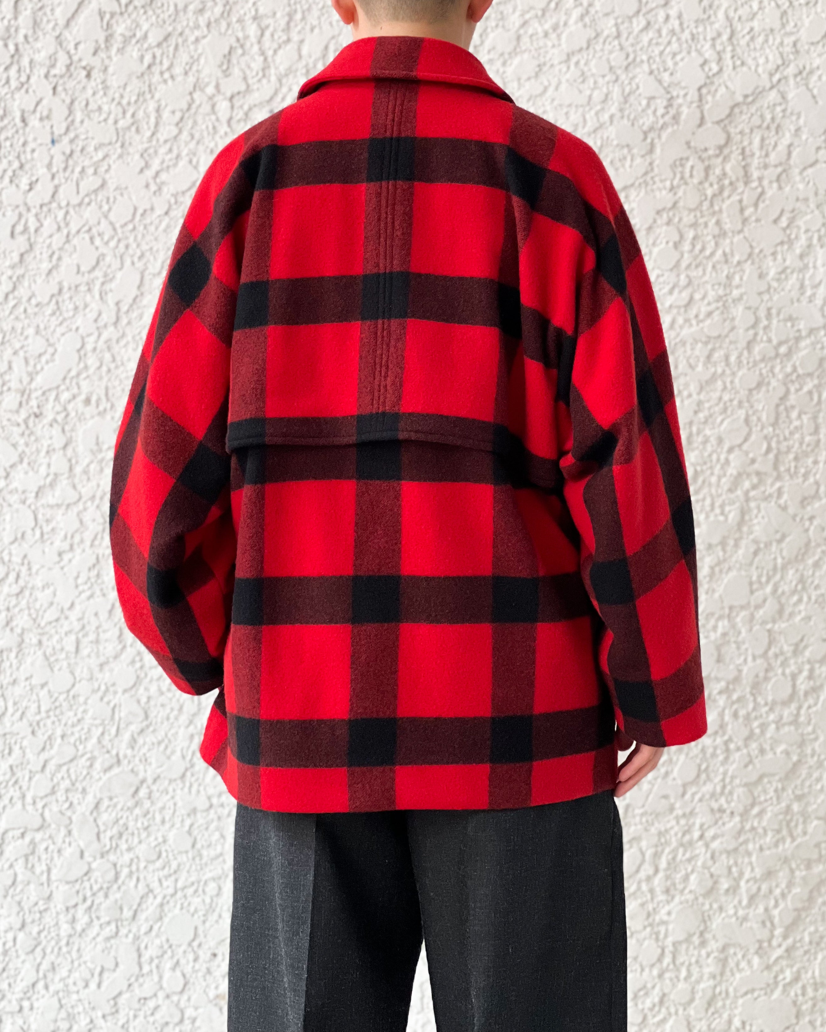 blurhms】BUFFALO PLAID CRUISER JACKET - RED × BLACK – pan-kanazawa