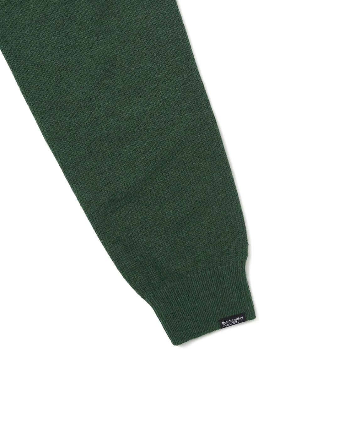 【THISISNEVERTHAT】VELVET KNIT ZIP POLO - GREEN
