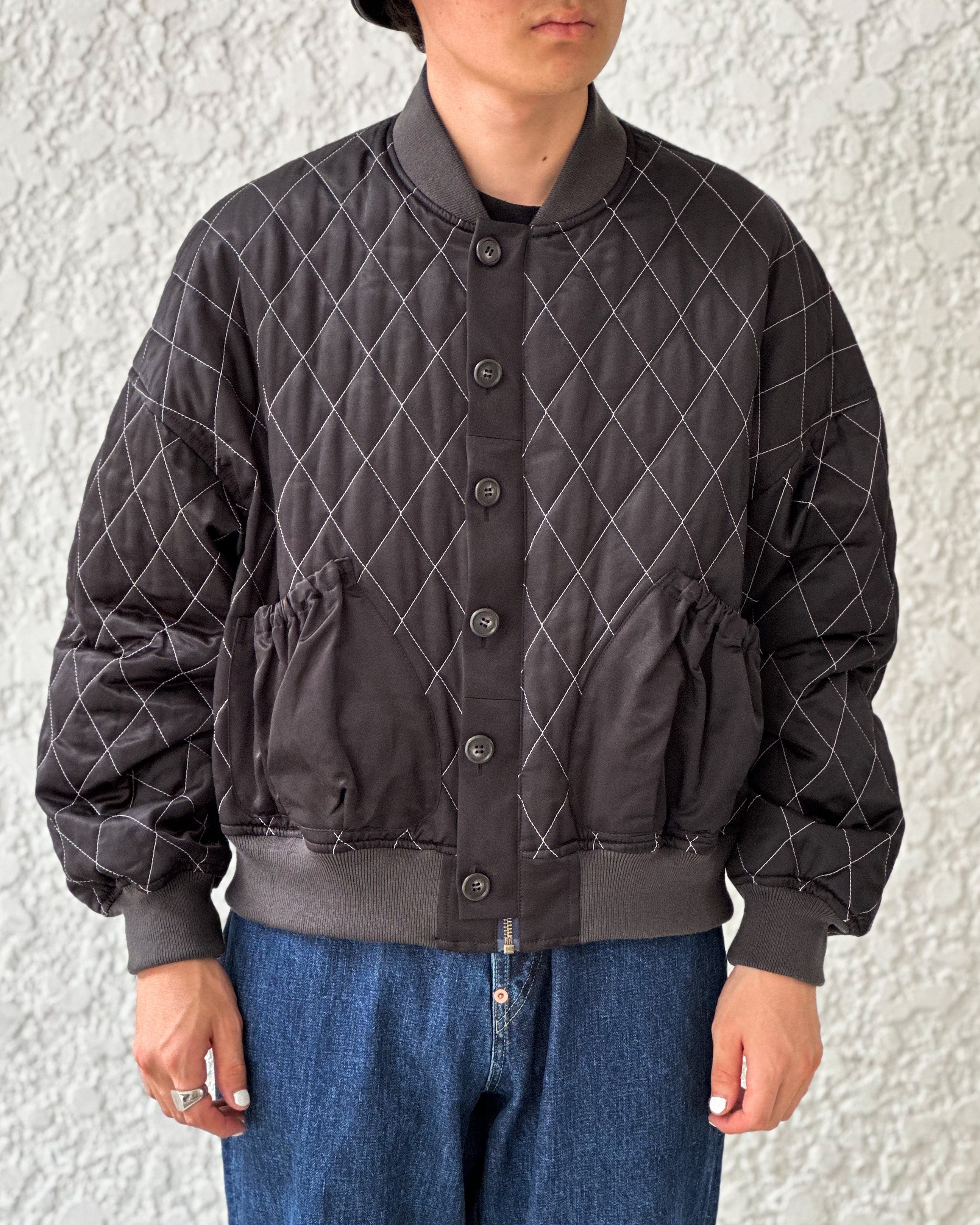 REFOMED] REVERSIBLE STADIUM JAMPER - NAVY×BLACK – pan-kanazawa