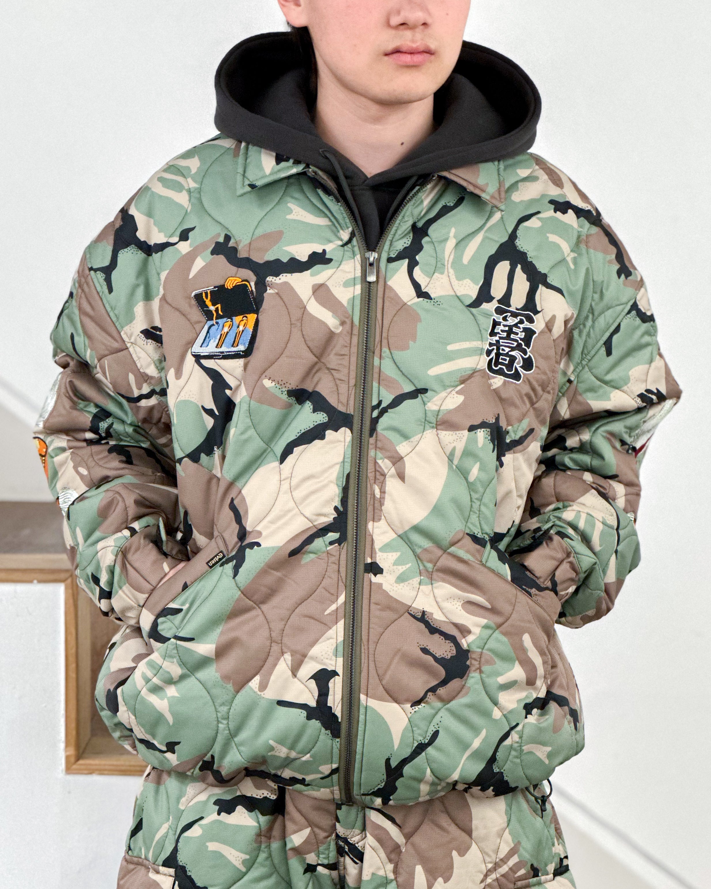 【EVISEN SKATEBOARDS】SOUVENIR QUILTING JACKET - CAMO
