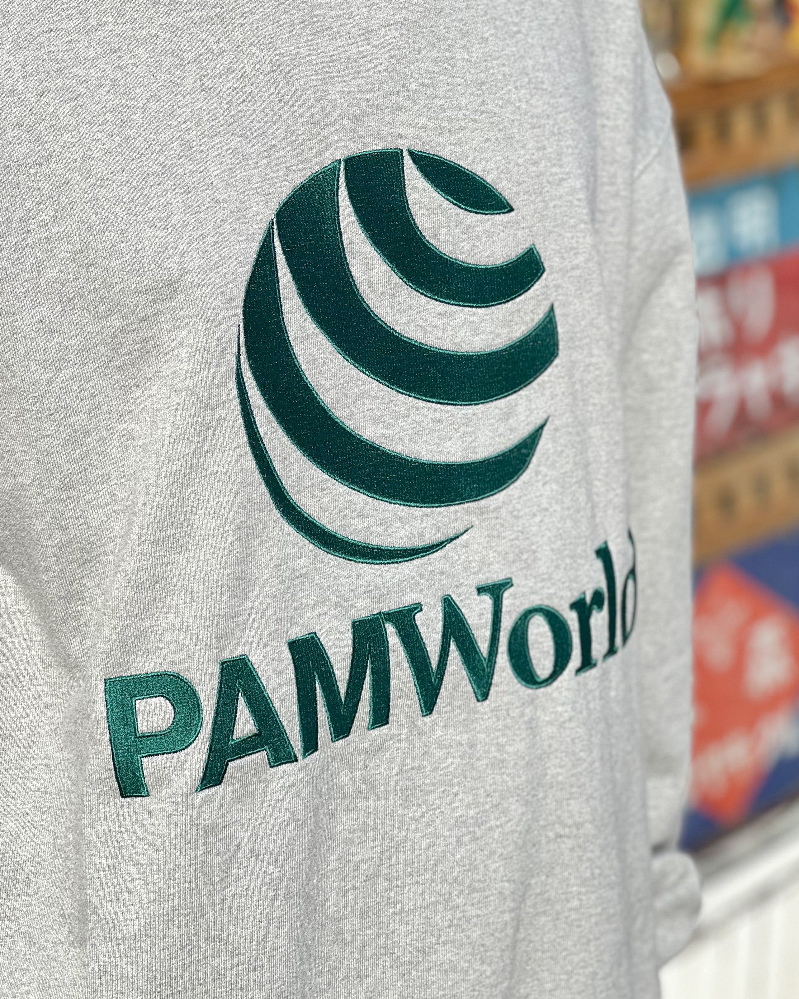 【P.A.M.】P.A.M WORLD CREW NECK SWEAT - GREY MARLE