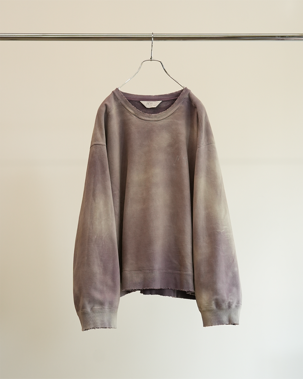 [ANCELLM]UNEVENNESS SWEAT SHIRT - PURPLE