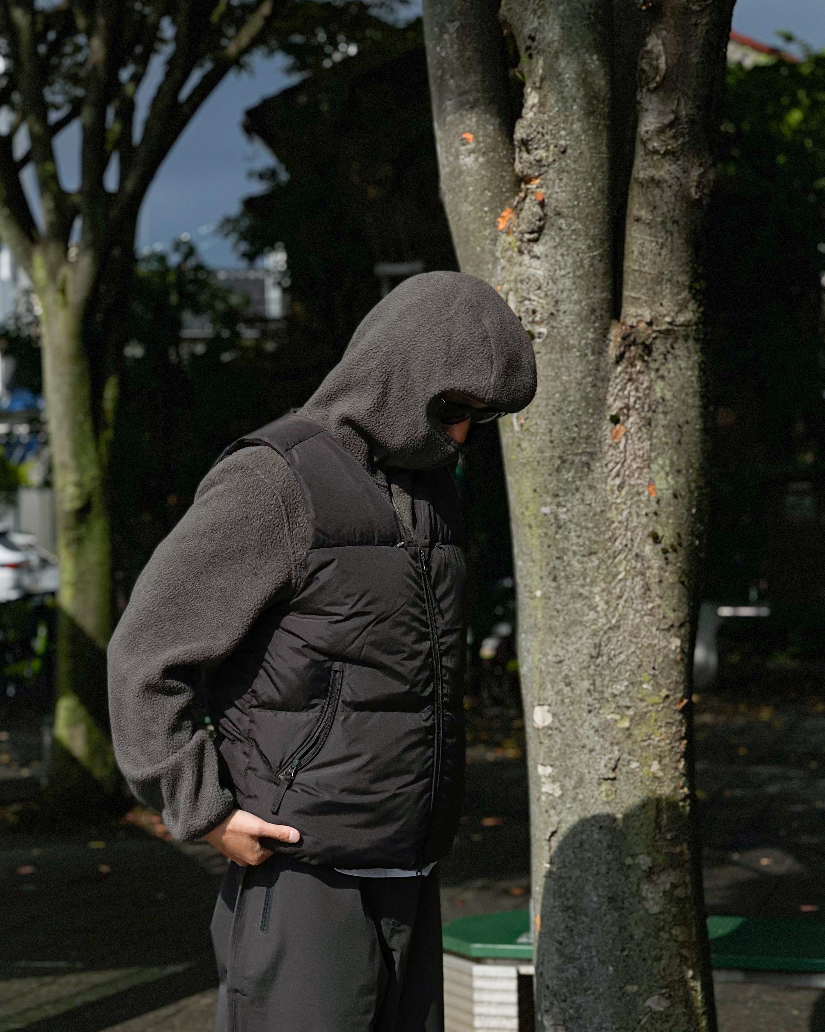 HIKING PATROL】ELEMENT DOWN VEST - CHARCOAL BLACK