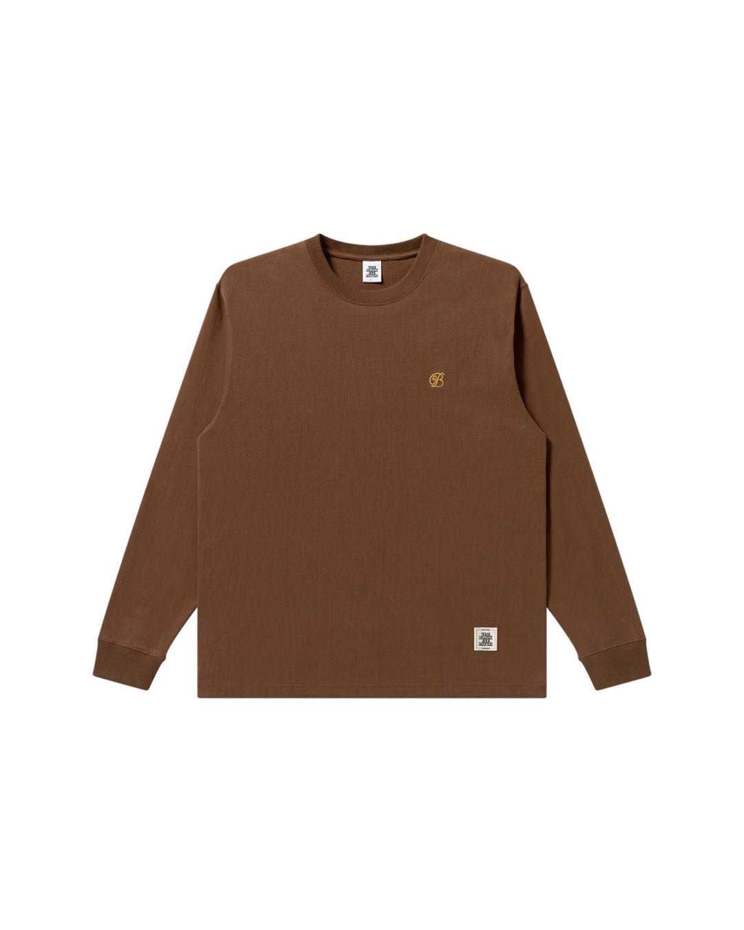 【BLACKEYEPATCH】SMALL B EMBLEM L/S TEE - BROWN