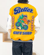 Load image into Gallery viewer, [BETTERᵀᴹ GIFT SHOP] “BUDDY 2023” AWARD LEATHER JACKET - YELLOW/WHITE
