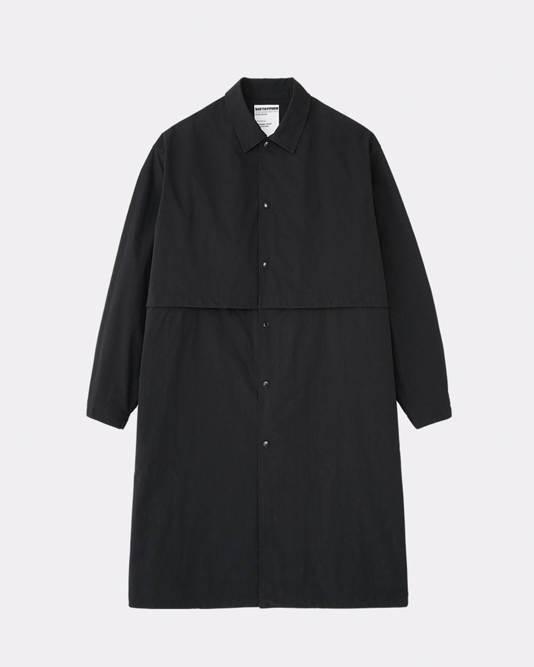 【SOFTHYPHEN】ZIP POCKET BENCH COAT - BLACK