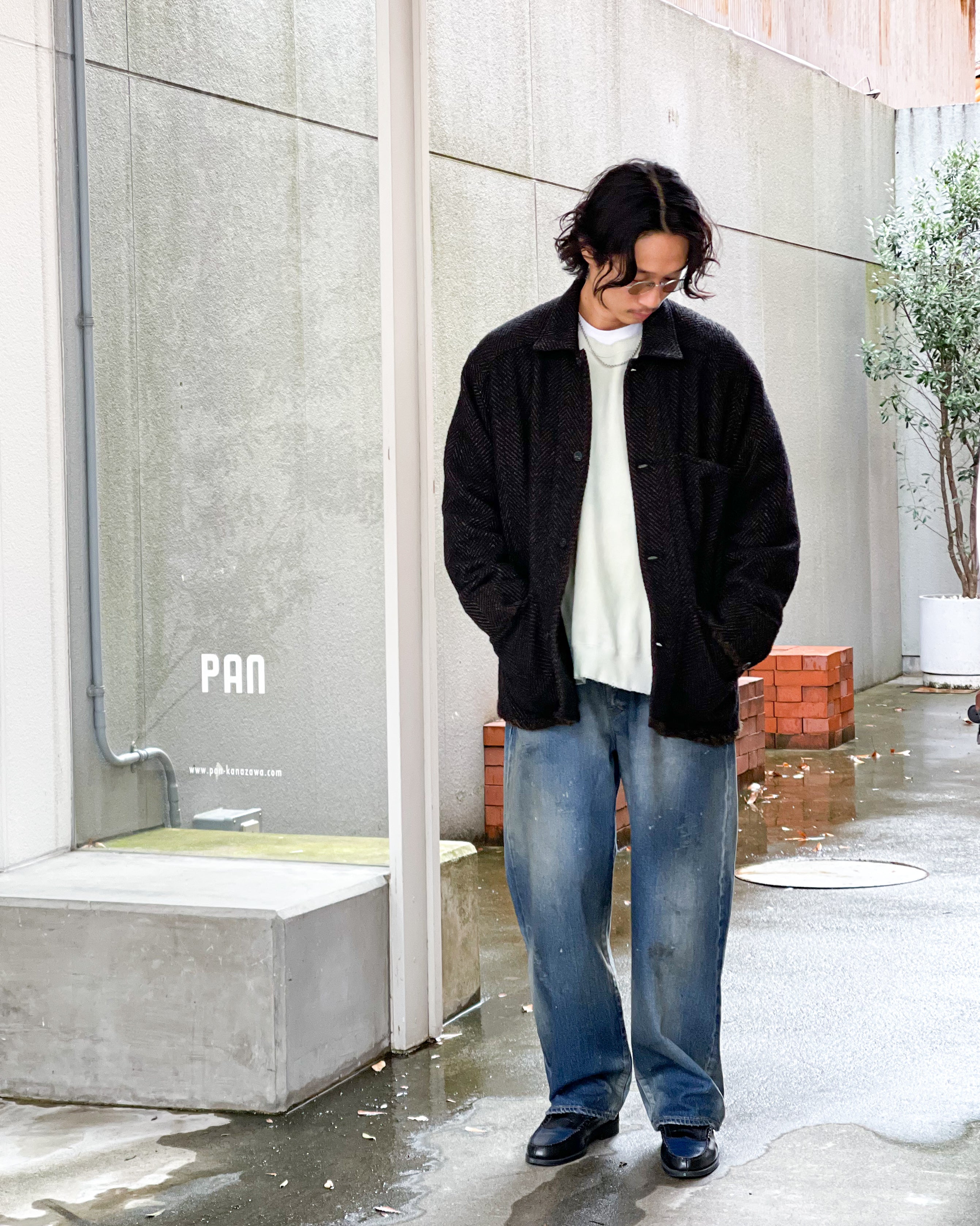 ANCELLM] BRIDGE SWEAT SHIRT - LAKE