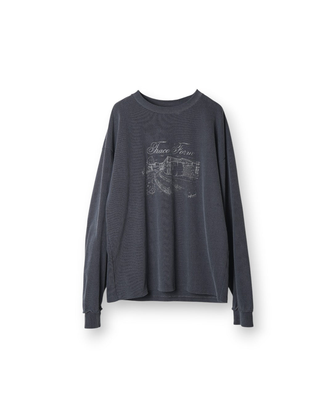 【REFOMED】“TRACE FORM“ LONG SLEEVE TEE - CHARCOAL