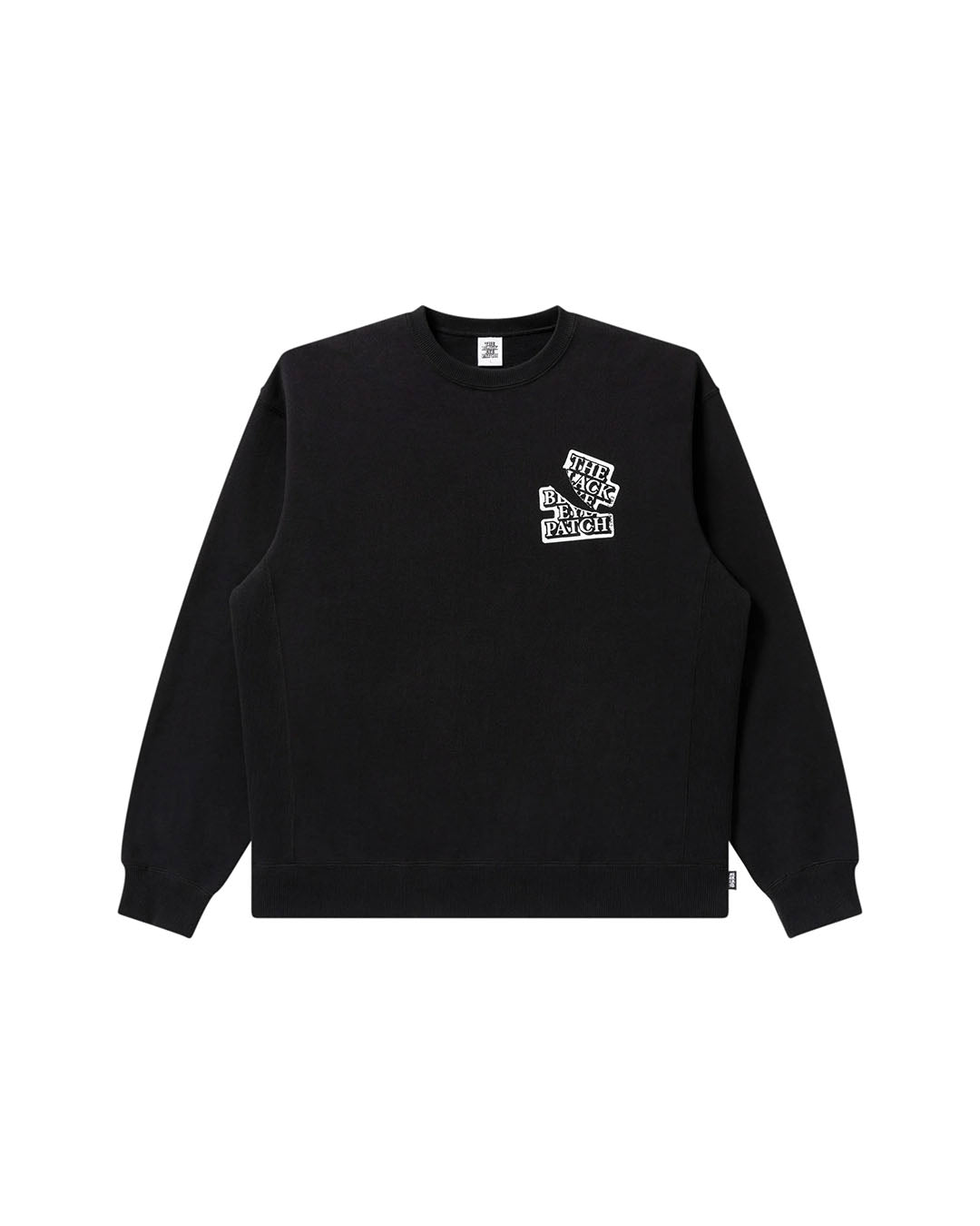 【BLACKEYEPATCH】RIPPED APART OG LABEL CREW SWEAT - BLACK