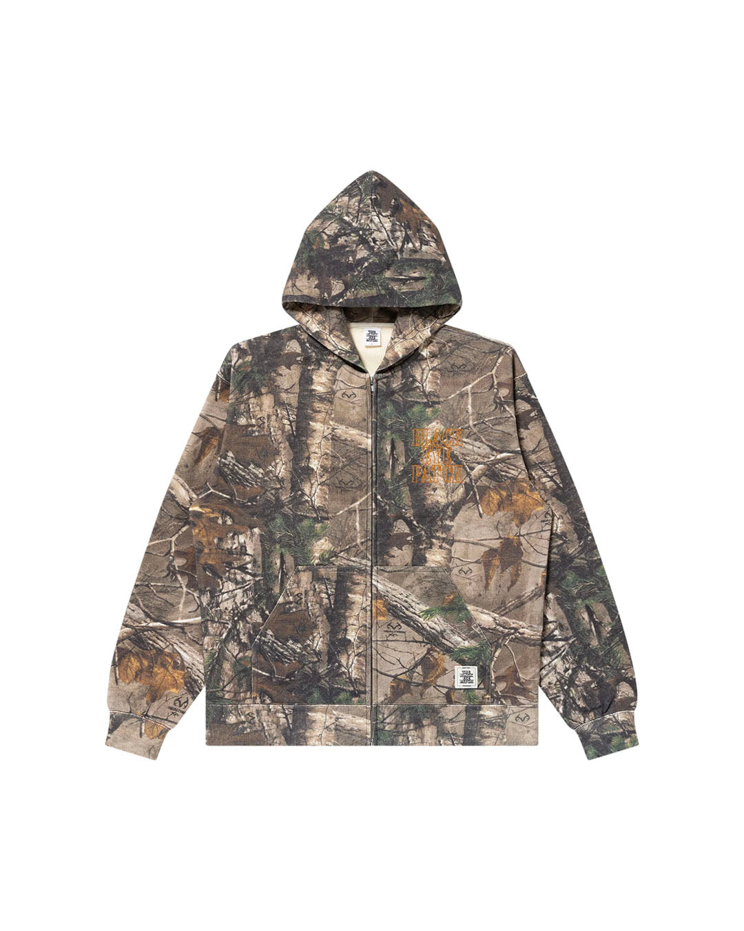 [BLACKEYEPATCH] STENCIL LOGO REALTREE THERMAL ZIP HOODIE - MULTI