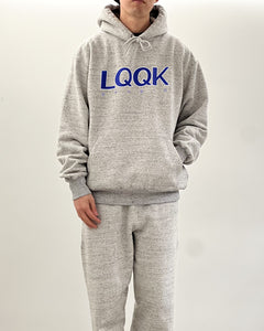 【LQQK STUDIO】MIDWEIGHT FLEECE LOGO HOODIE - OATMEAL HEATHER