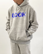 画像をギャラリービューアに読み込む, 【LQQK STUDIO】MIDWEIGHT FLEECE LOGO HOODIE - OATMEAL HEATHER
