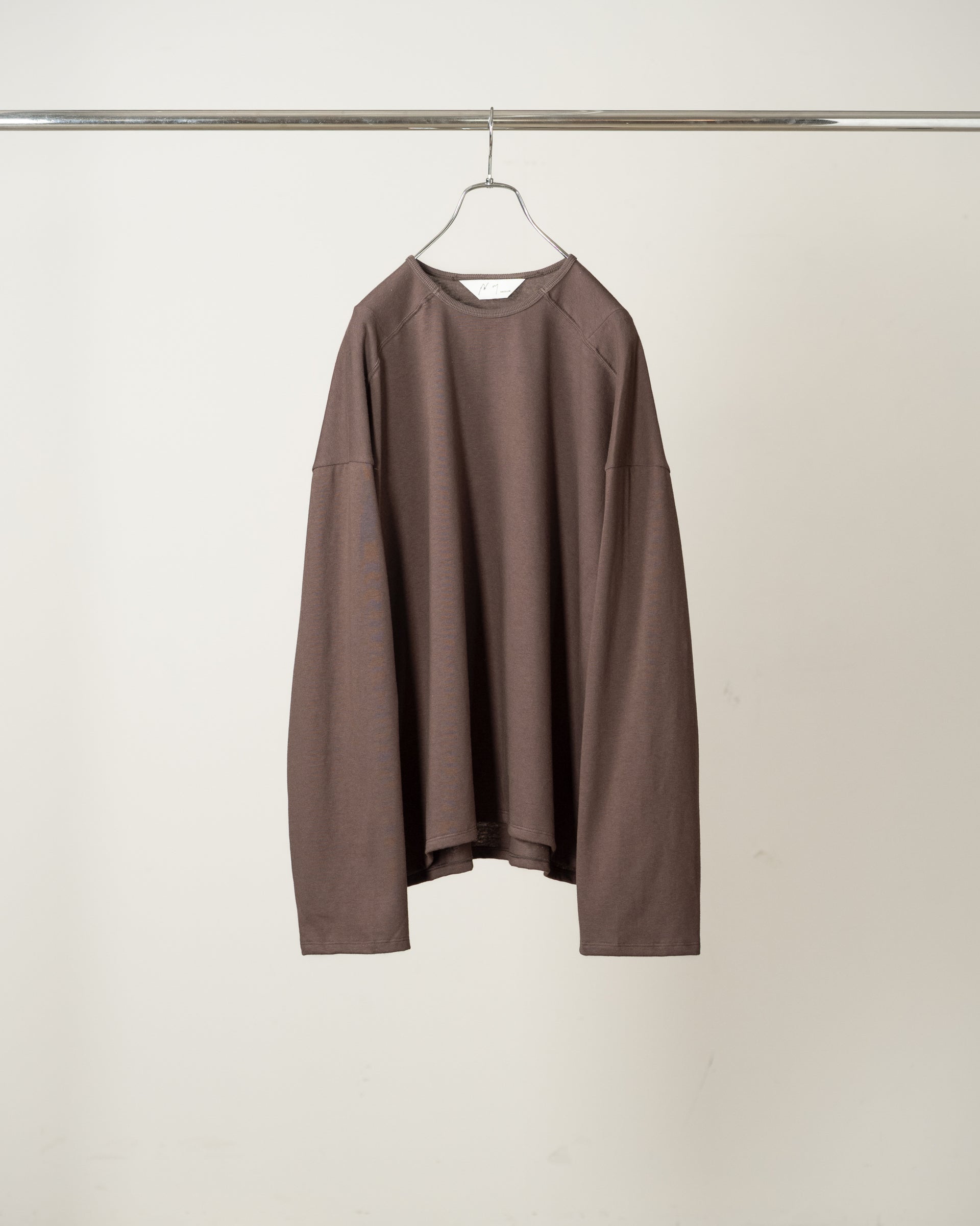 【ANCELLM】C/R LS T-SHIRT - BROWN