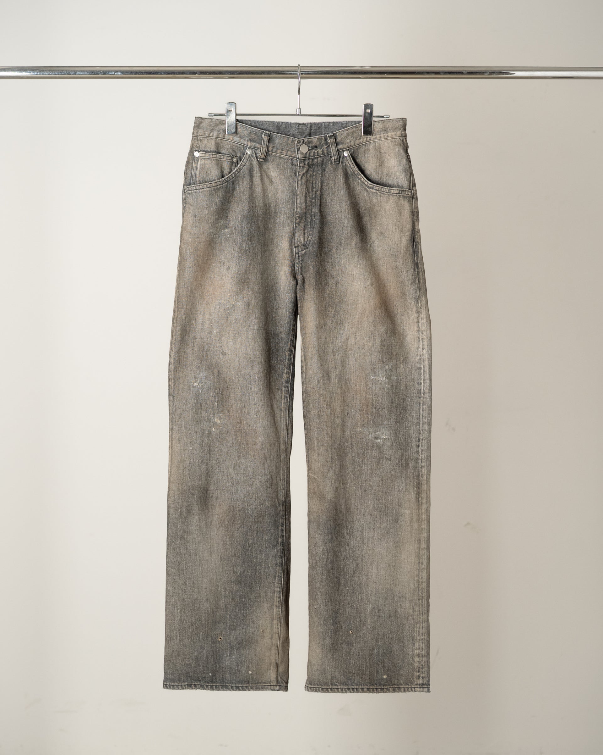【ANCELLM】SHOE-CUT DENIM PANTS - BLACK