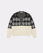 Load image into Gallery viewer, [SOFTHYPHEN] ARGYLE JACQUARD × CABLE KNIT CARDIGAN - MIX

