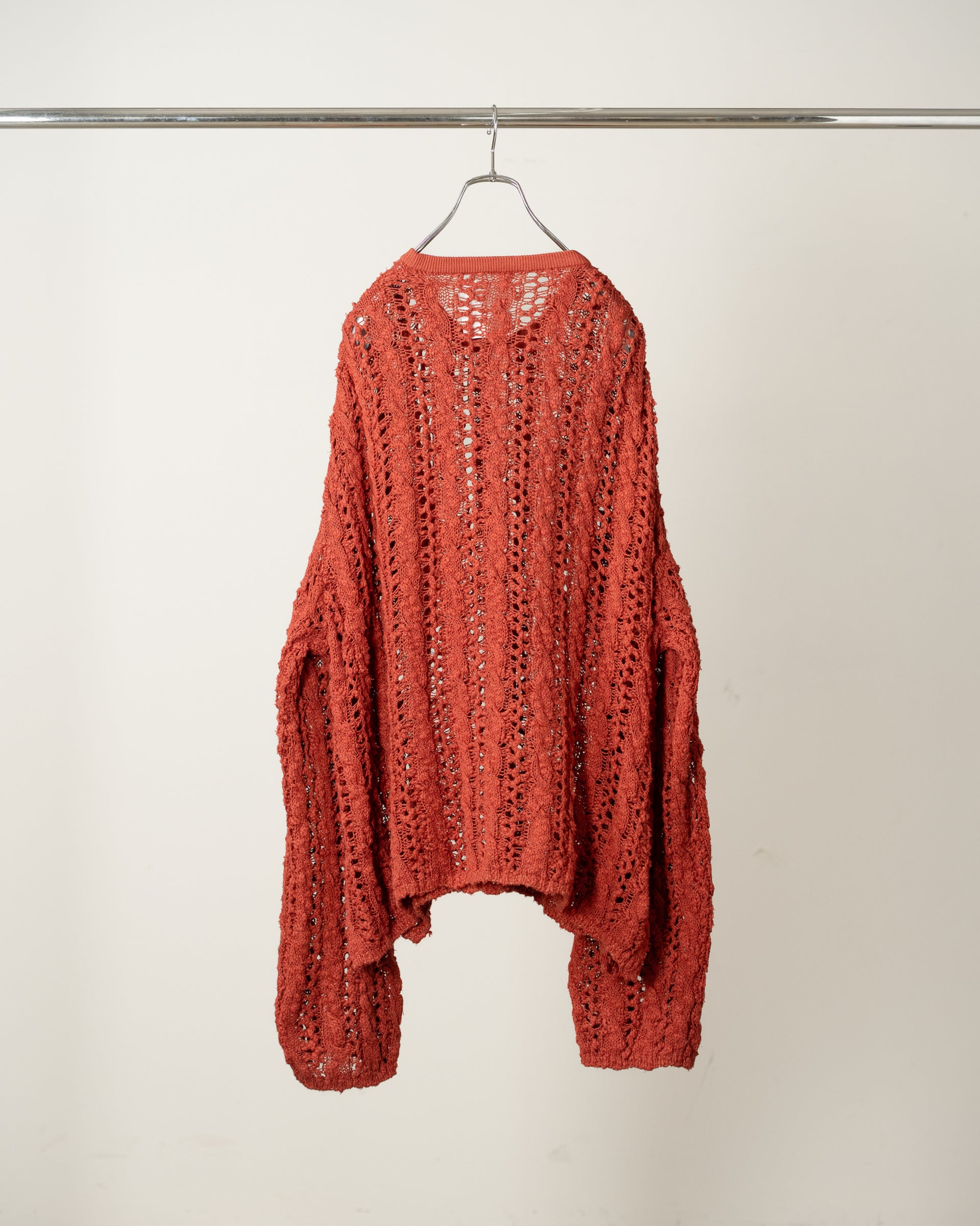 【ANCELLM】MESH KNIT - BRICK